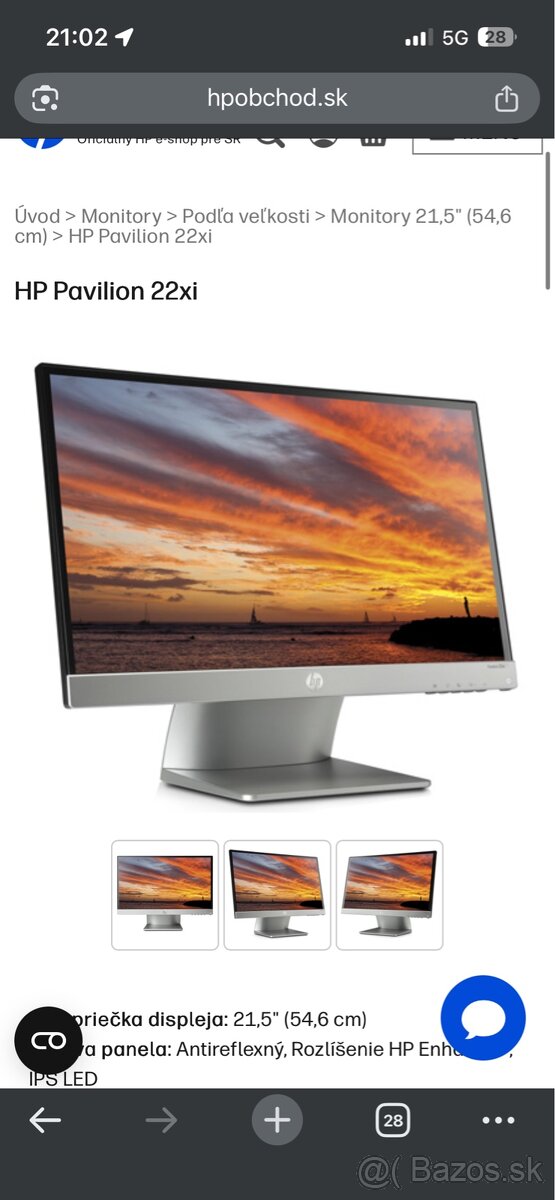 HP Pavilion 22xi 21,5” - 2