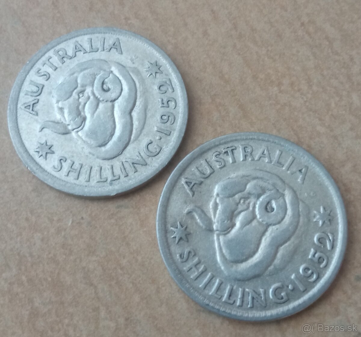 2x 1 shilling 1952 Austrália Ag - 2