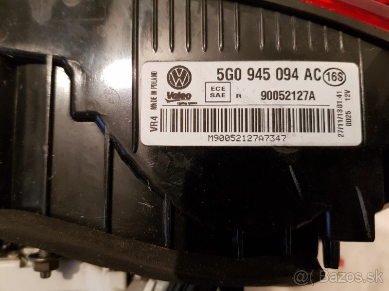 Zadné lave svetlo golf VII - 2