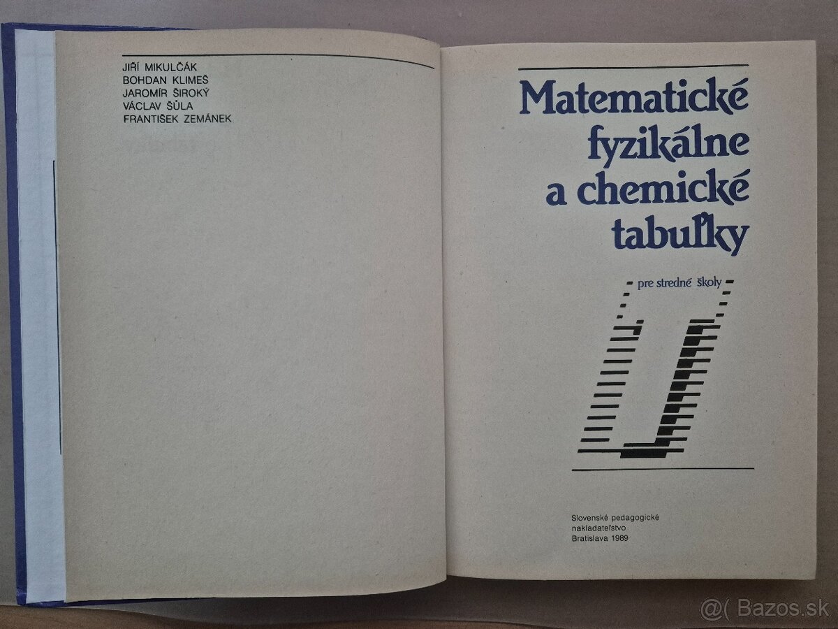 Predam Matematicke fyzikalne a chemicke tabulky pre SS - 2