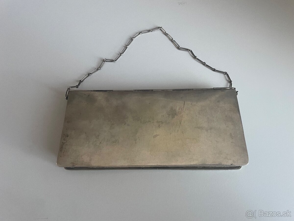 Strieborná bálová kabelka s pavučinovým vzorom 270g - 2