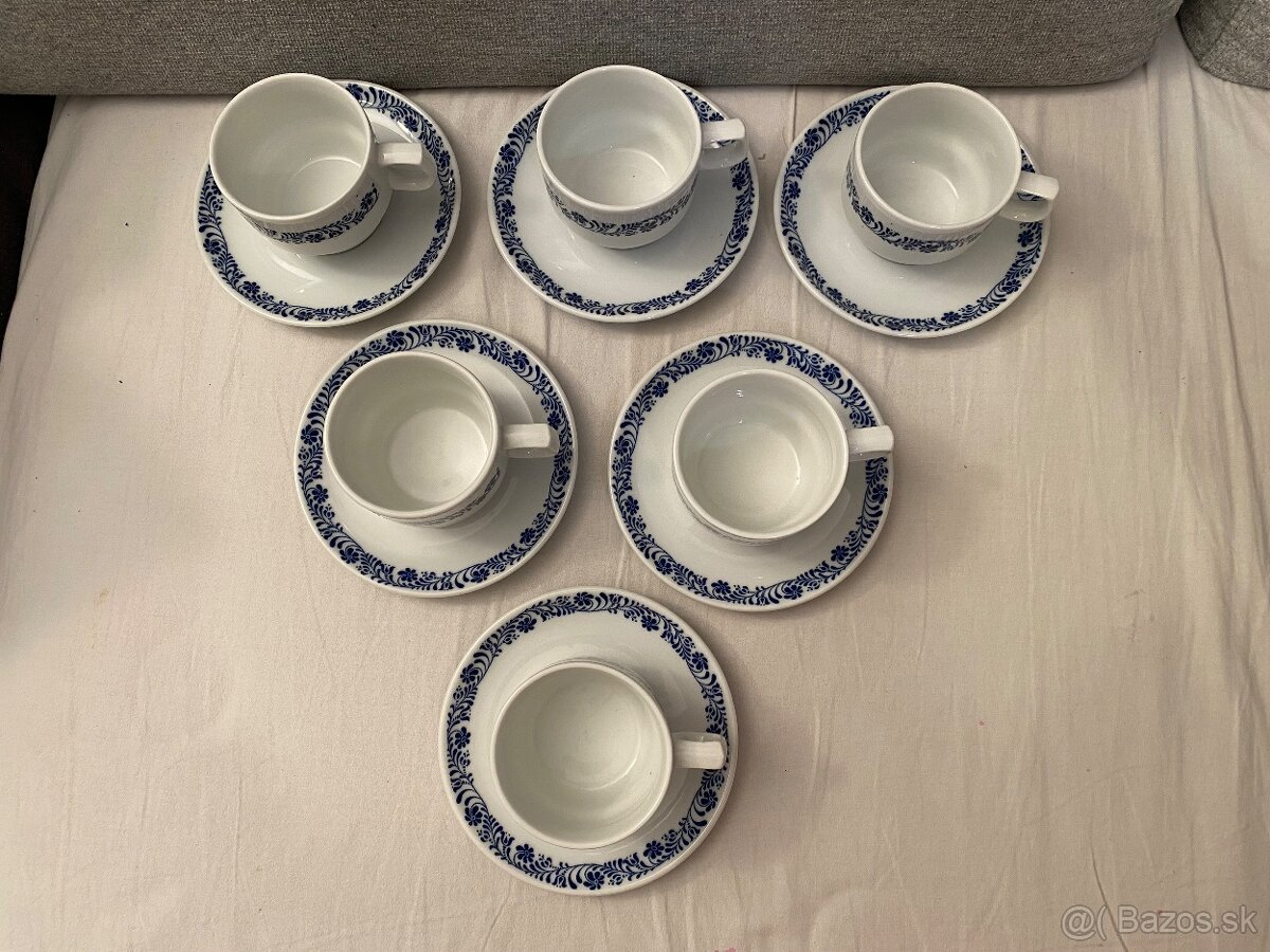 Gastro šálky na kávu - vzor kvety - 2