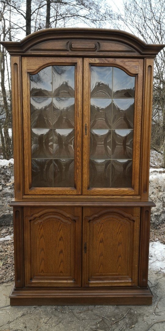 Rustikálna masivná vitrína - 2