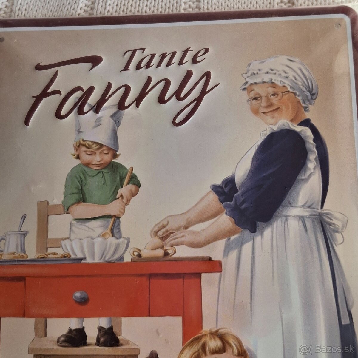 kovova vintage tabulka 30x20 cm - 2