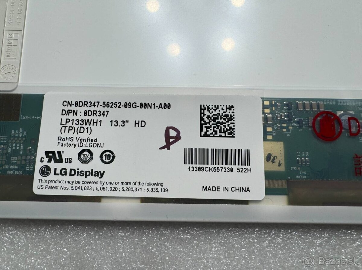 Predám obrazovku do notebooku 13,3" LED display 40pin B. - 2