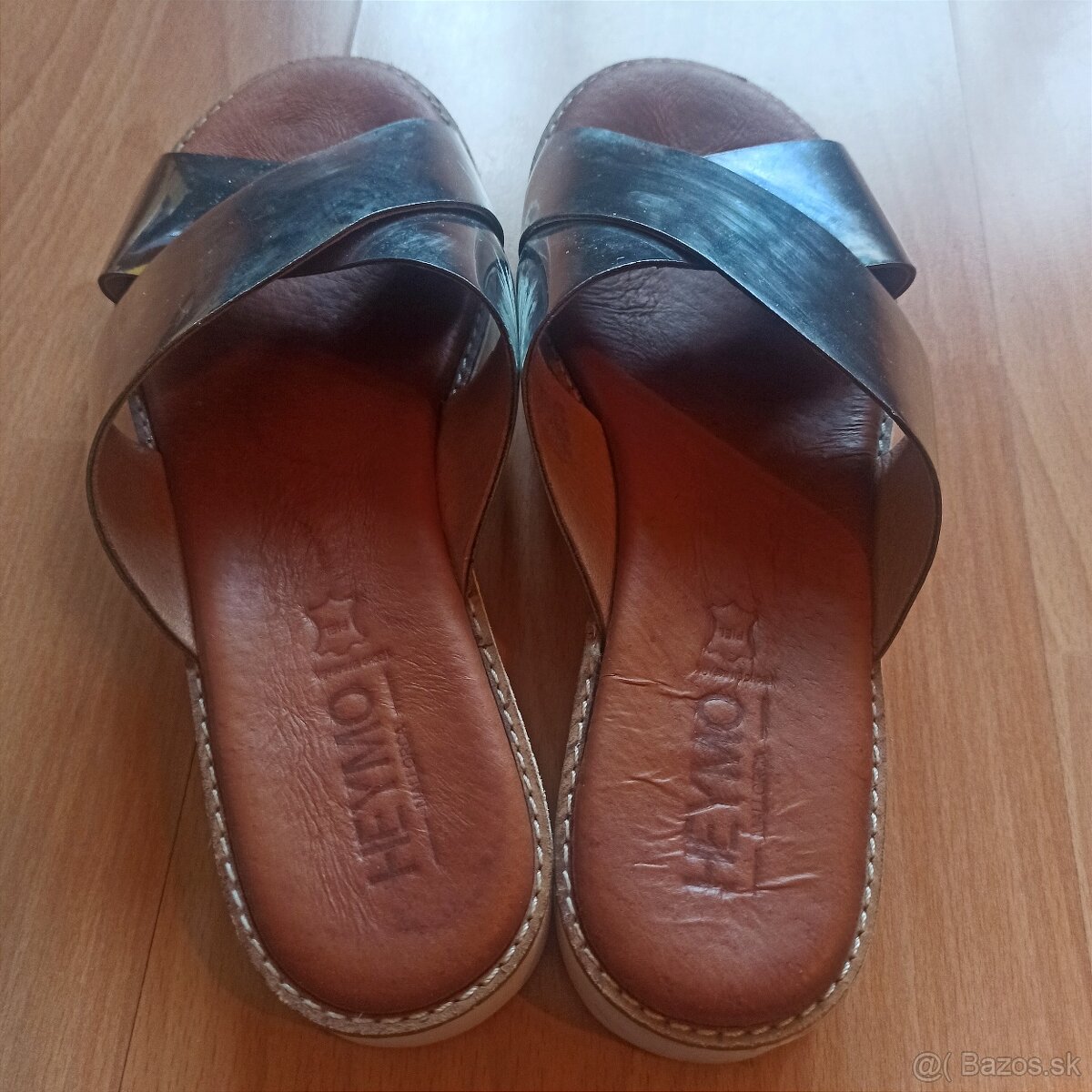 Kožené šľapky Heymo - 2