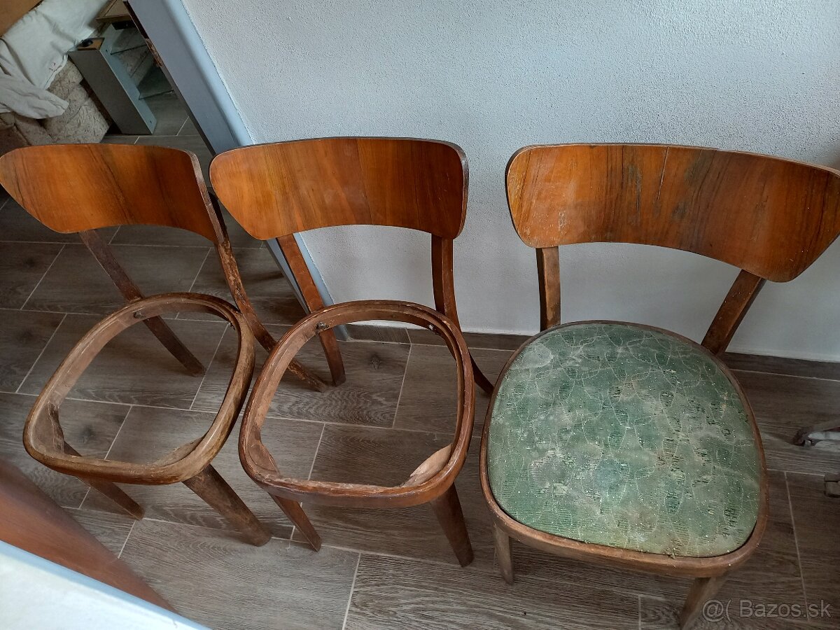 3 kusy vintage stoličky - 2