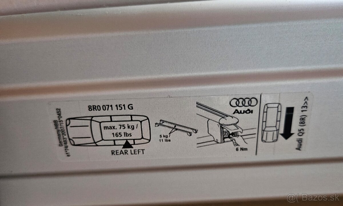 Strešné nosiče Audi Q5 - 2