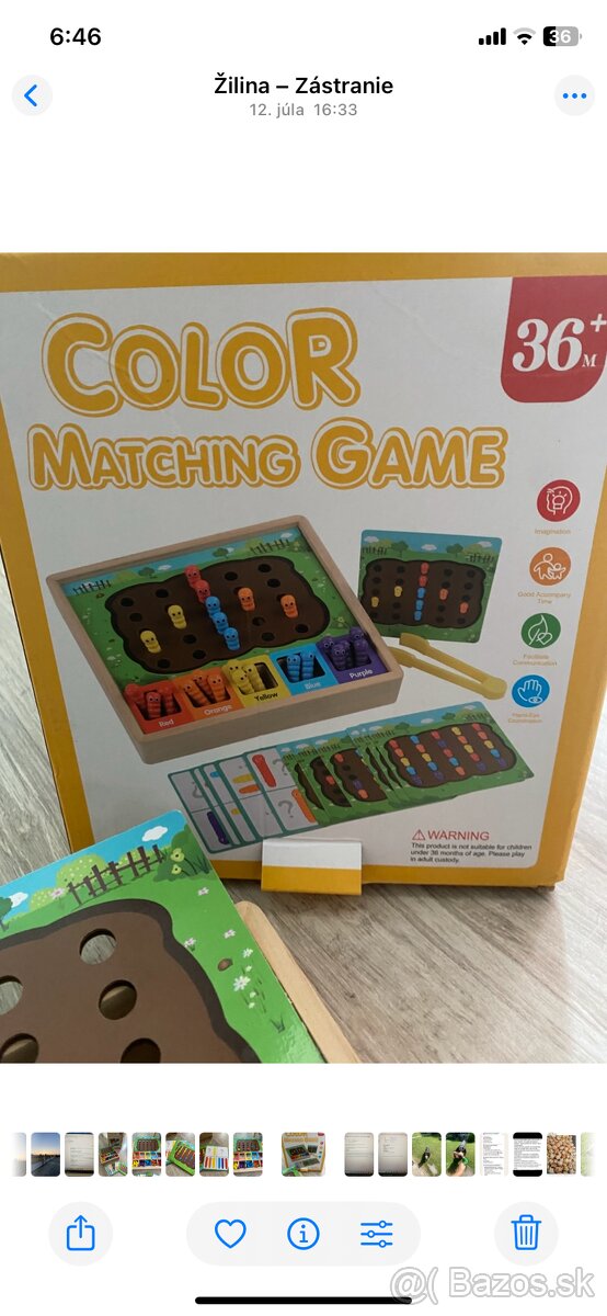 Montessori - ukladanie huseniciek - 2