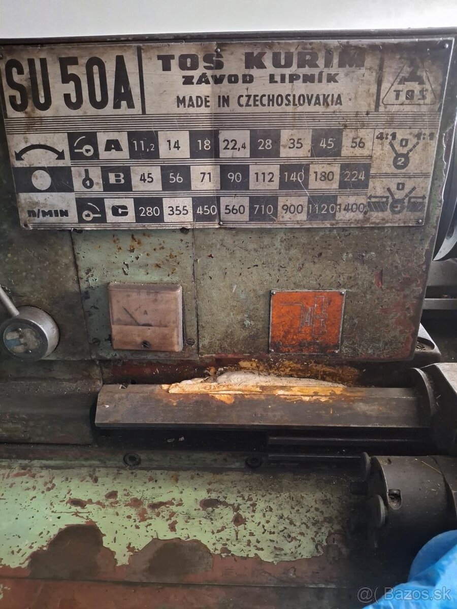 Hrotový soustruh TOS SU 50 A/1200 (8765) - 2