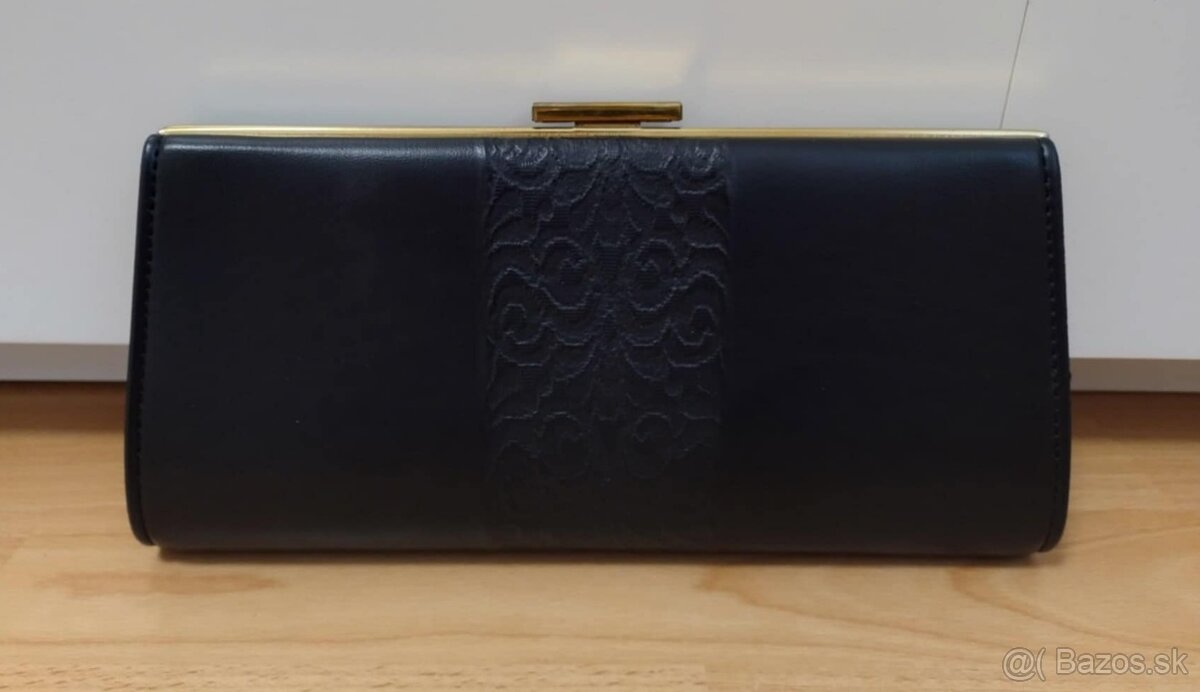 Nová čierna listová kabelka - 2