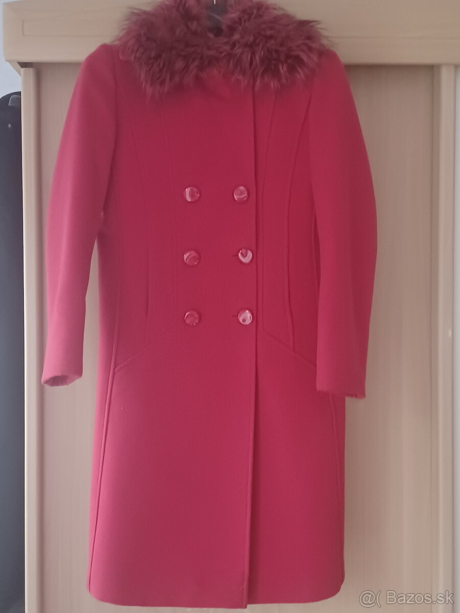Čerevený flaušový kabát - 2