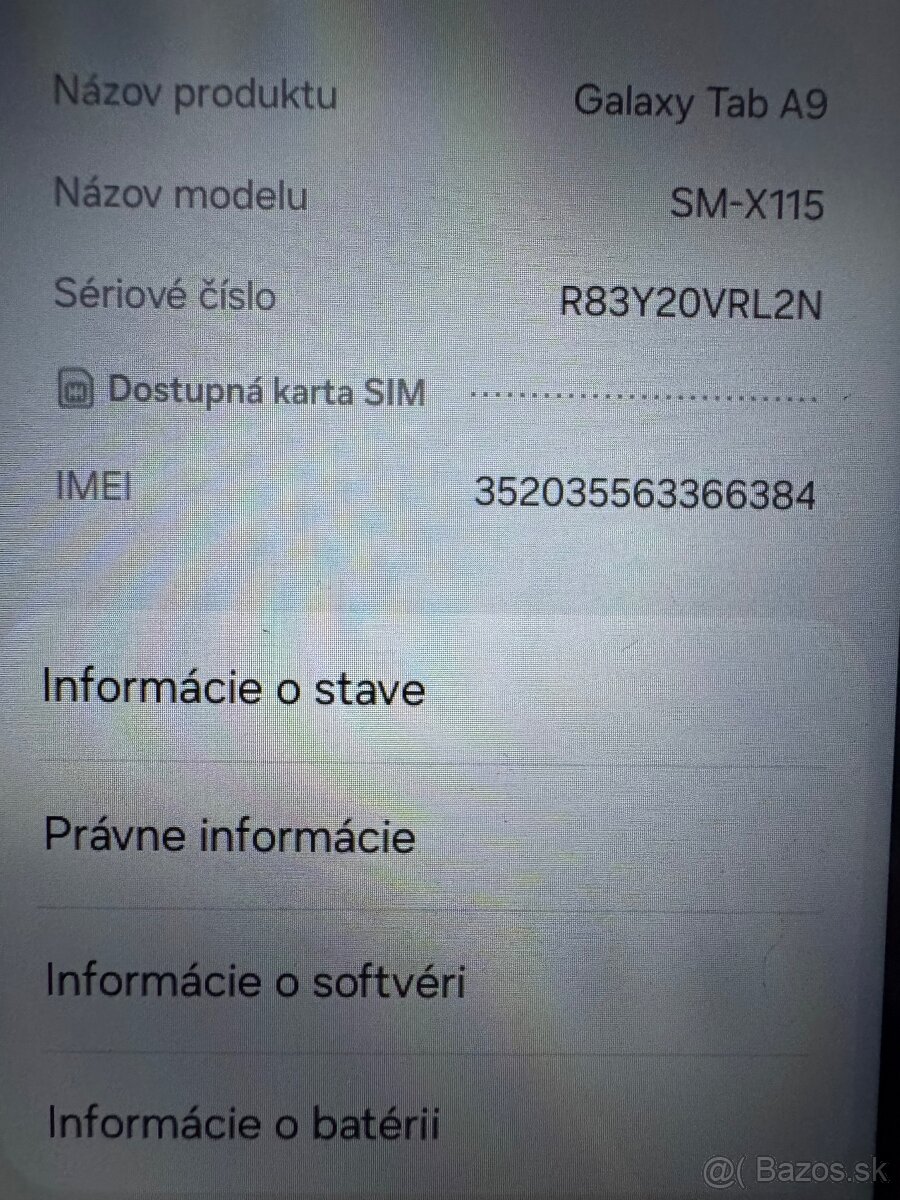 Tablet Samsung A9 - 2