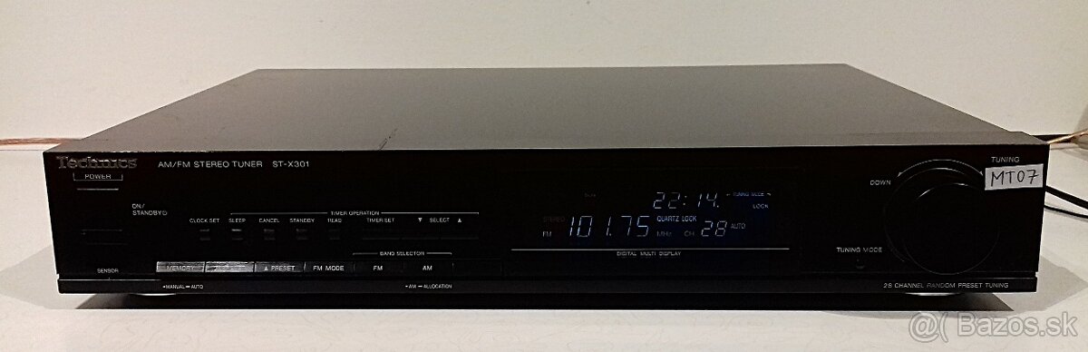 Tuner FM stereo MIDI system = TECHNICS ST-X301, JAPAN, MT07 - 2