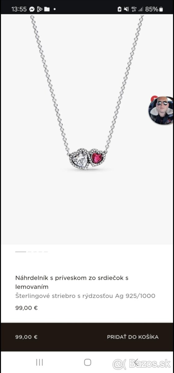 Pandora nahrdelnik strieborny nenoseny - 2