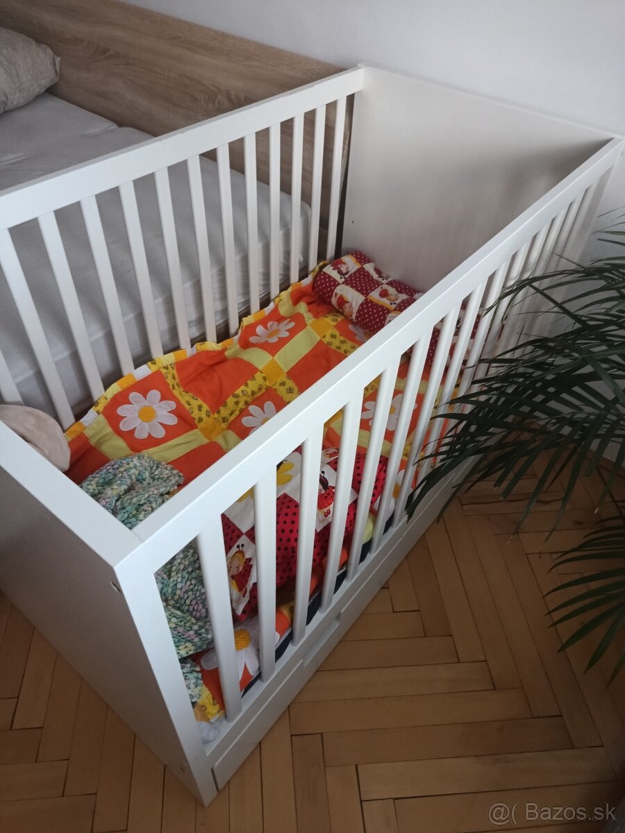 Detská postieľka IKEA Stuva v dobrom stave (120x60 cm) - 2