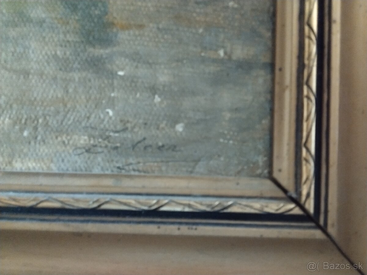 Olejomaľba obraz stary - 2