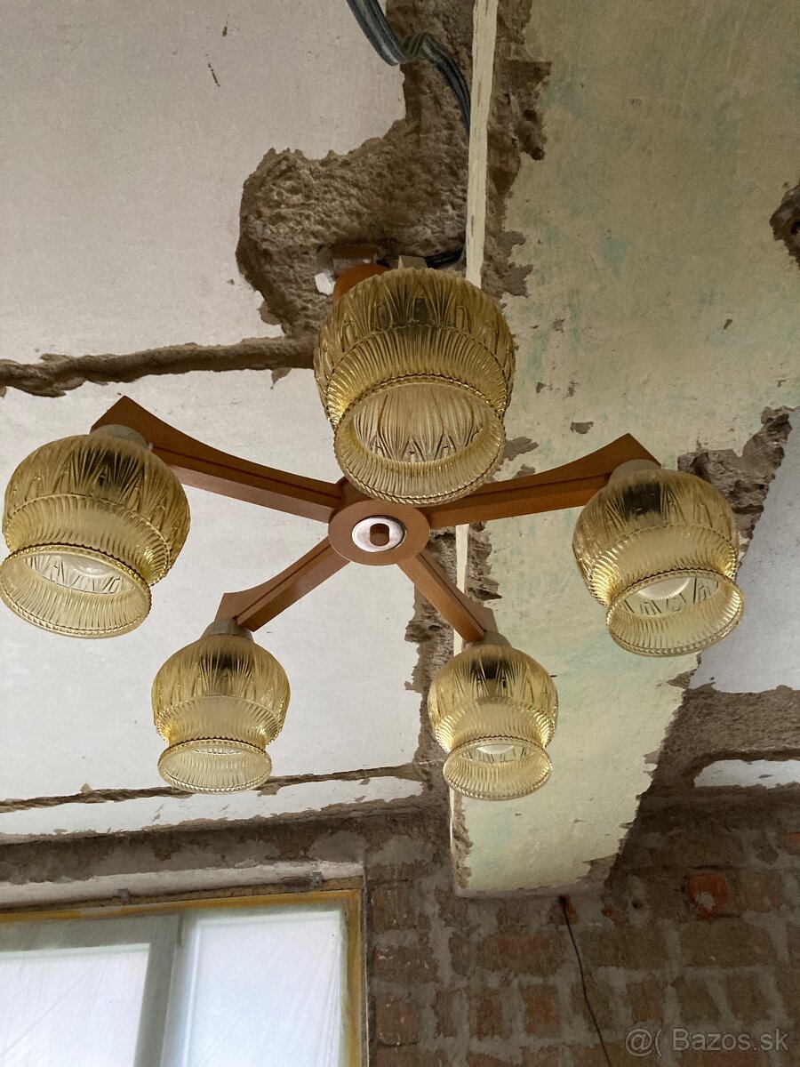 Retro stropná lampa - ČSSR 60.-70.roky - 2