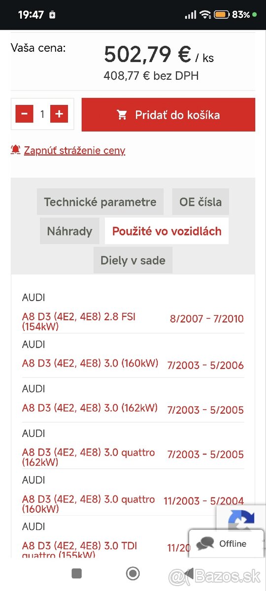Nová sada ramien Audi vw - 2