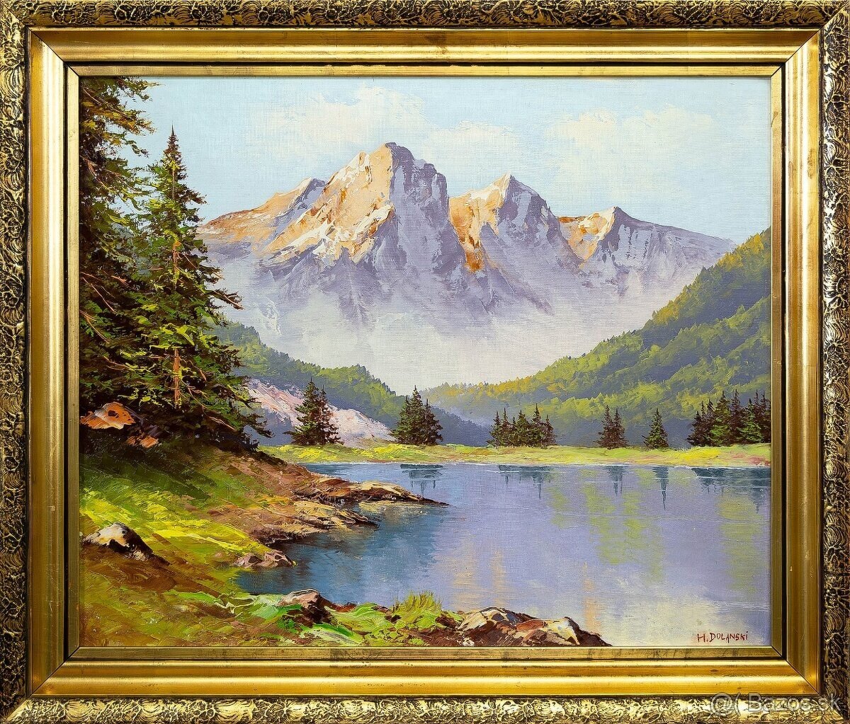 Hory a jazero, Dolanski, 710 × 610 mm - 2