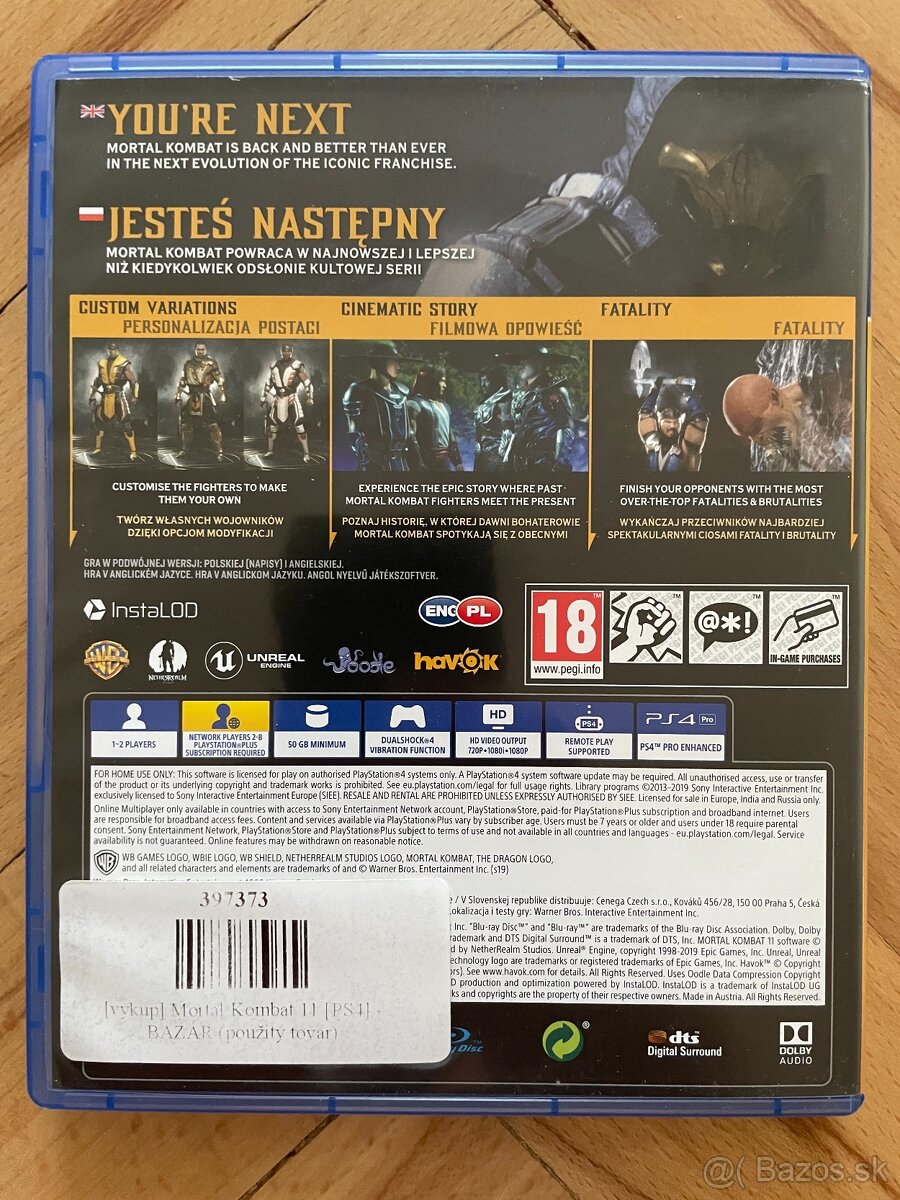 MORTAL KOMBAT 11 - PS4 - 2