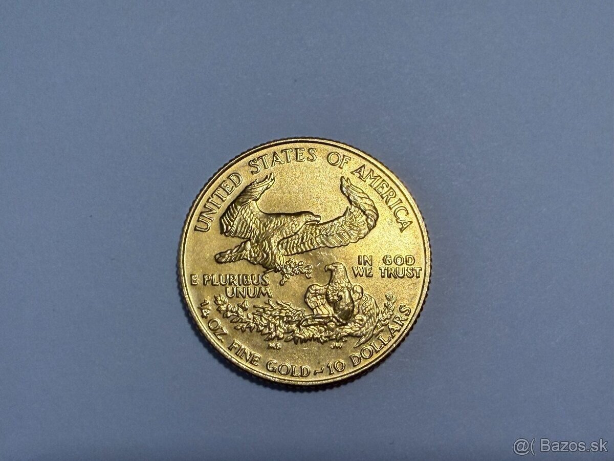 Minca 10 dollars American Gold Eagle Liberty 1986 1/4 Oz. - 2