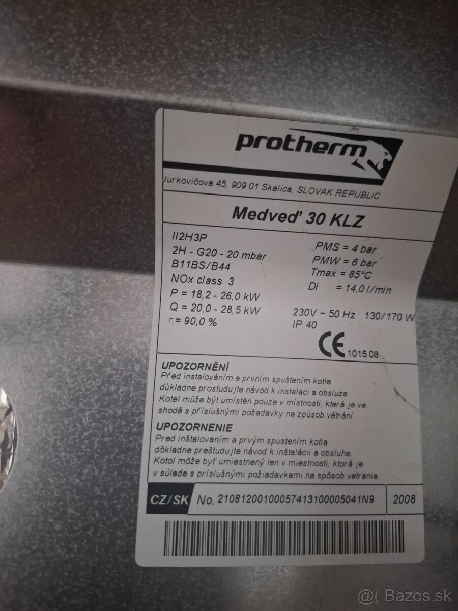 Plynový kotol Medveď 30 KLZ - 2