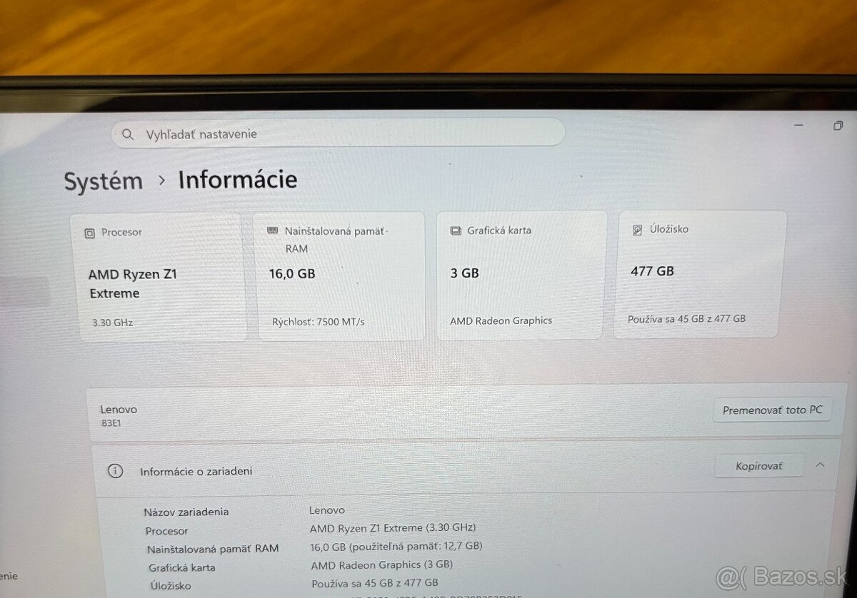 Predám Lenovo Legion GO Z1 Extreme - 2