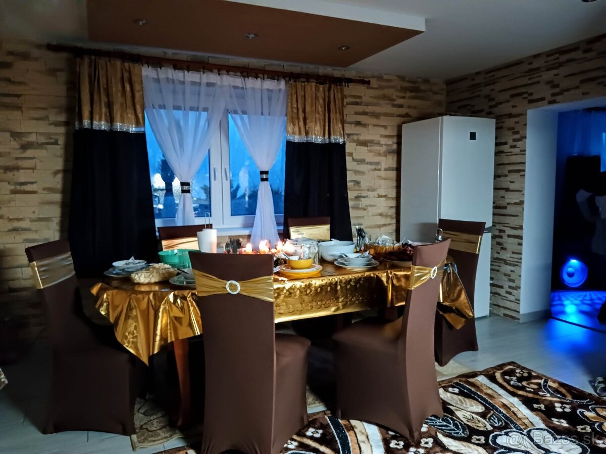 hnede spandexove elasticke navleky potahy na stolicky - 2