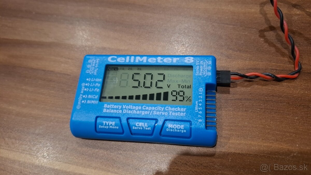 Tester kapacity batérií a servotester - 2