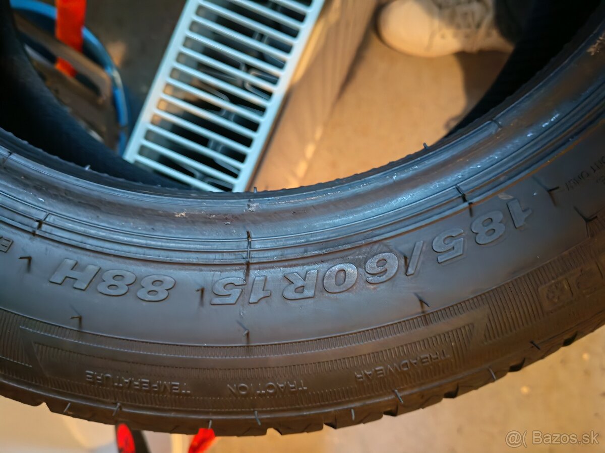 Predám 2 ks pneumatík 185/60 R15 88H na zimu/celoročné - 2