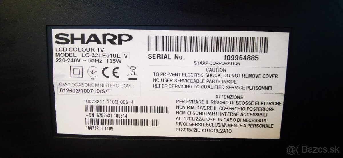 TVP Sharp LC32LE510E - 2