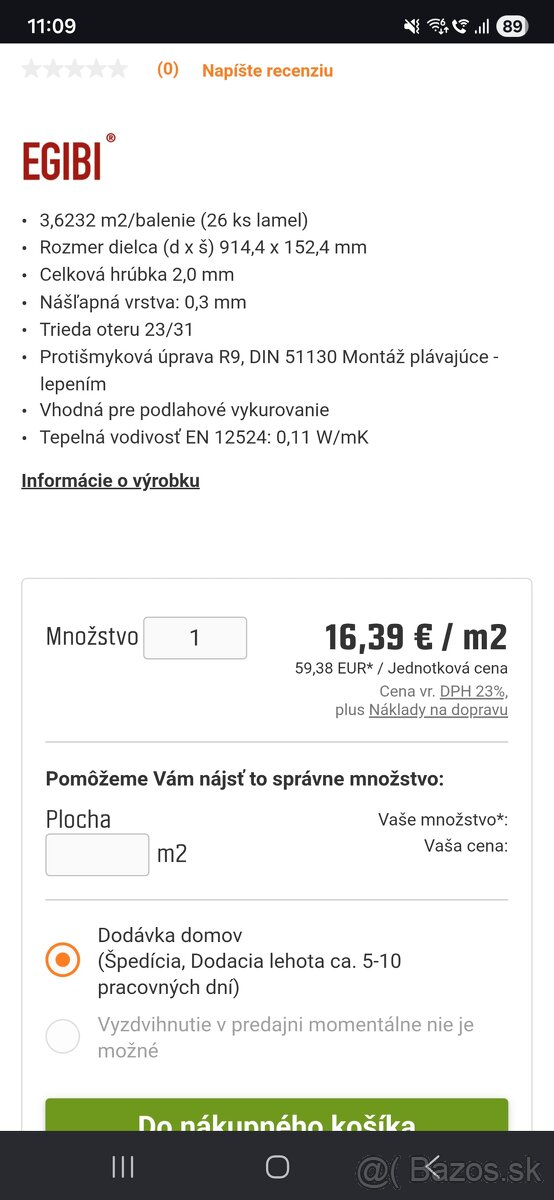 Predam vinylovu podlahu 40m2 - 2