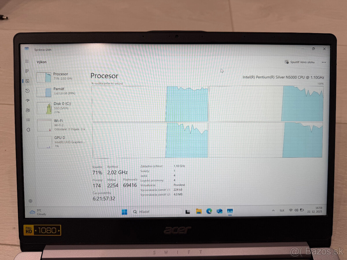 Acer Swift1 4 GB RAM 256 GB SSD Windows 11 Pro - 2