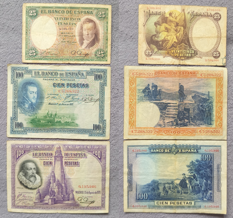 Bankovky Španielsko, Grécko - 2