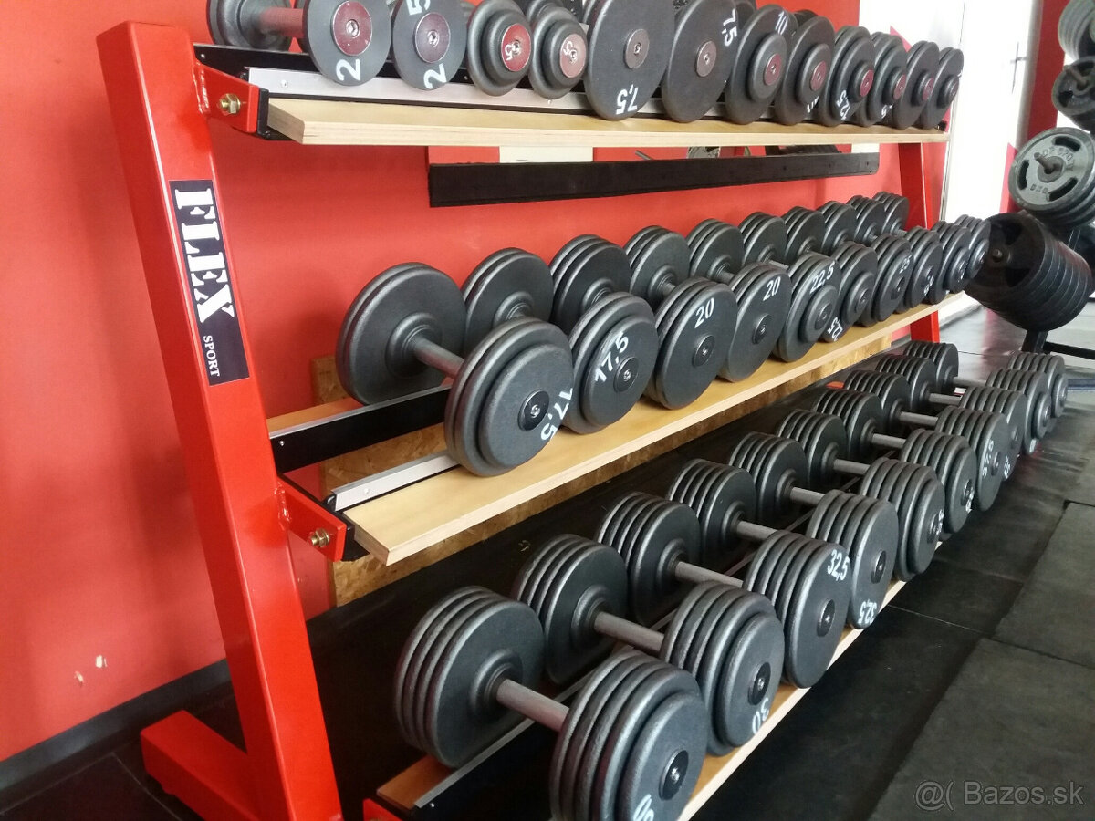 Profi pevné jednoruční činky 2,5-100kg NOVÉ - 2