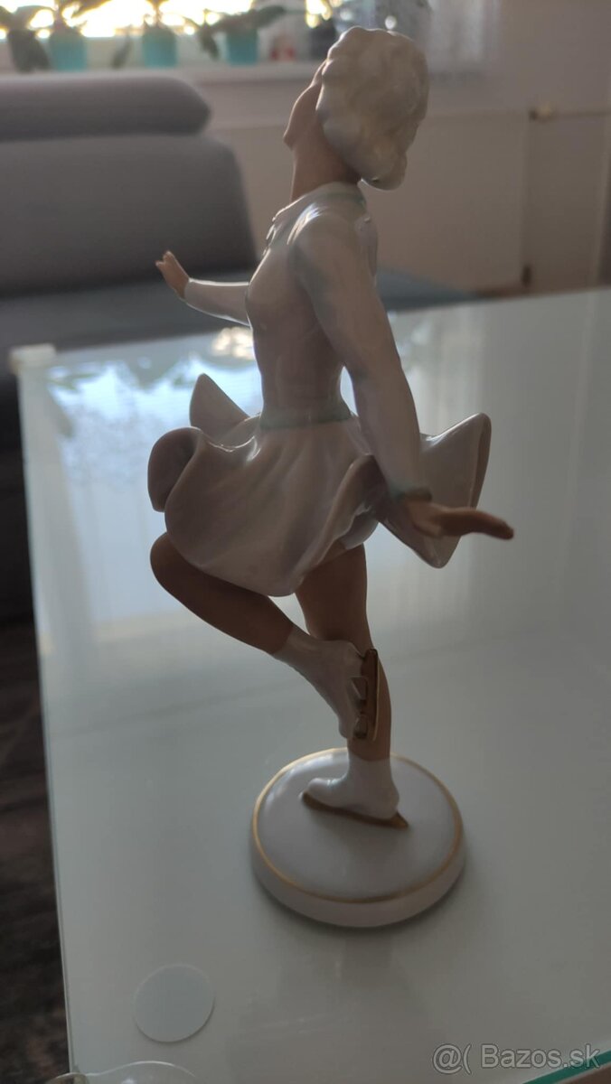 Porcelánová soška art deco Krasokorčuliarka Schaubach Kunst - 2