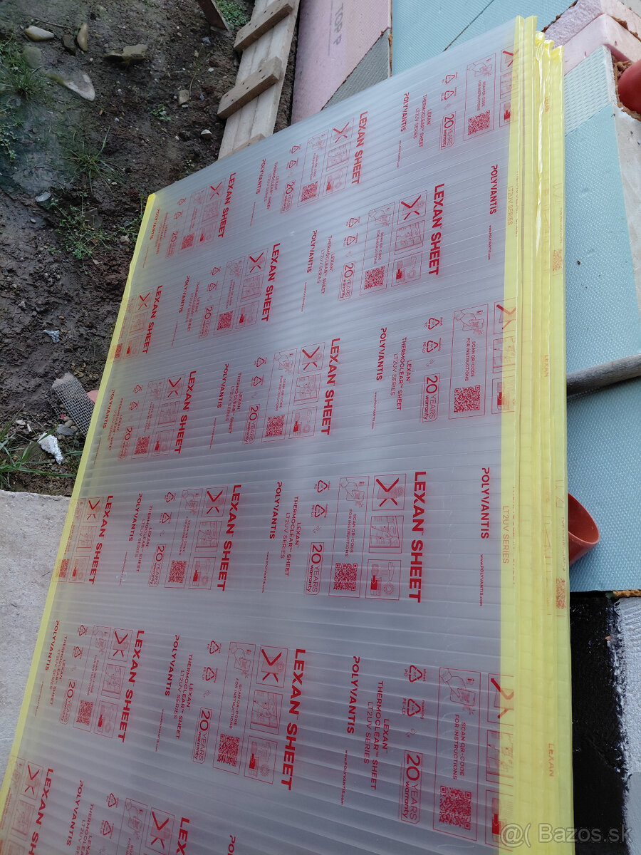 2ks Lexan 2,1x1m - 16mm čírí - 2