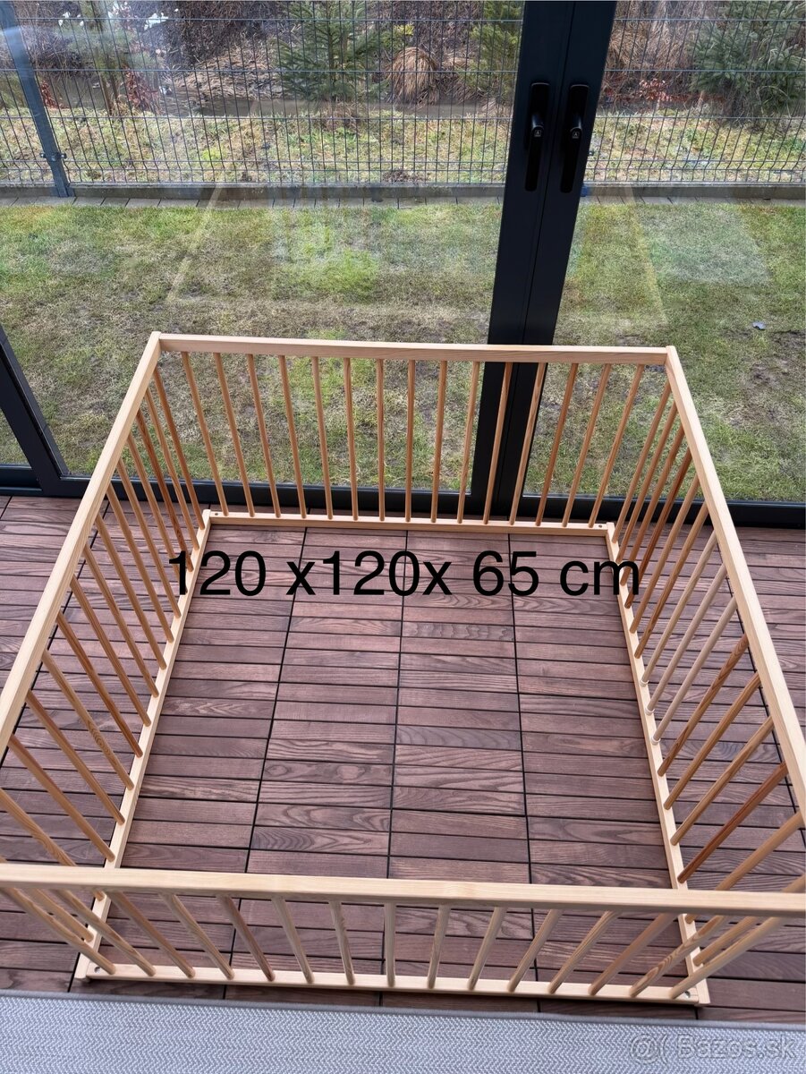 Detská drevená ohrádka 120x120 - 2