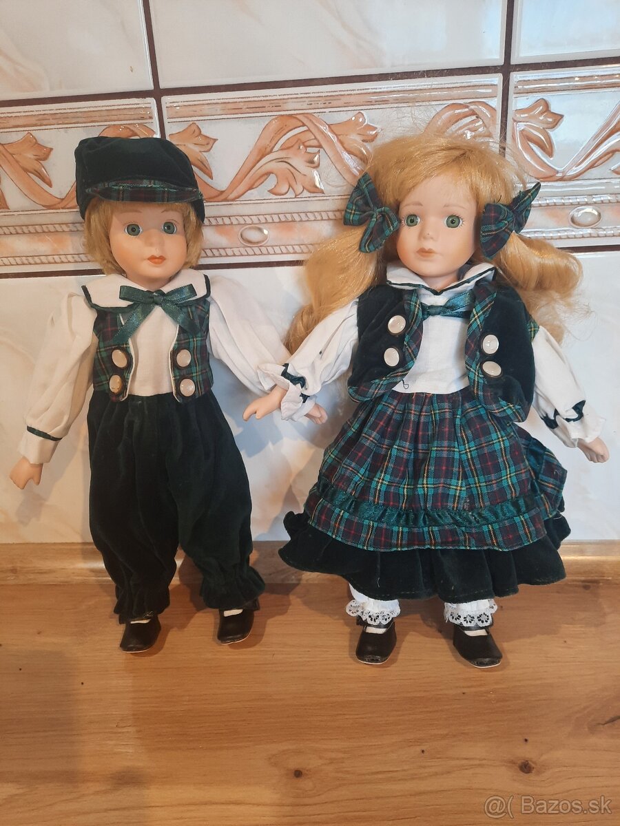 Bábiky porcelánové 30 cm do páru - 2