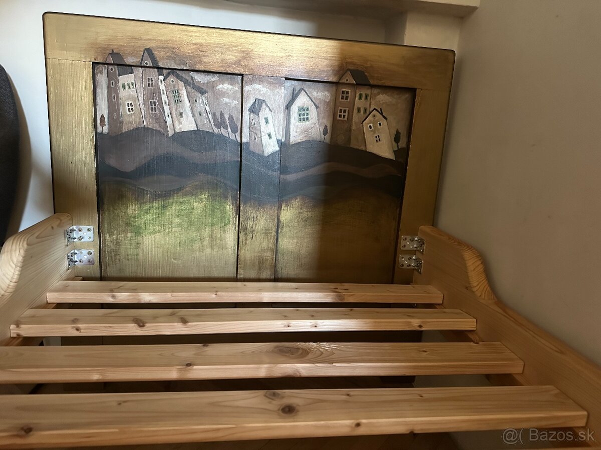 Secesná postel 90x200cm - 2