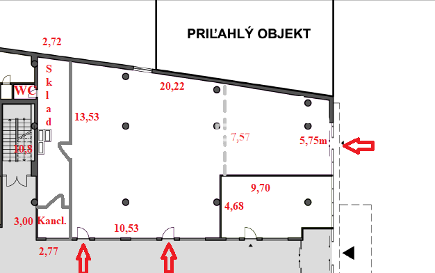 NA PRENÁJOM LUKRATÍVNY PRIESTOR NA NÁMESTÍ v meste Humenné - 2