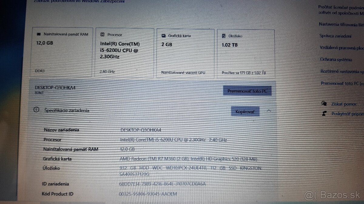 predám notebook LENOVO ideapad 500-15ISK - 2