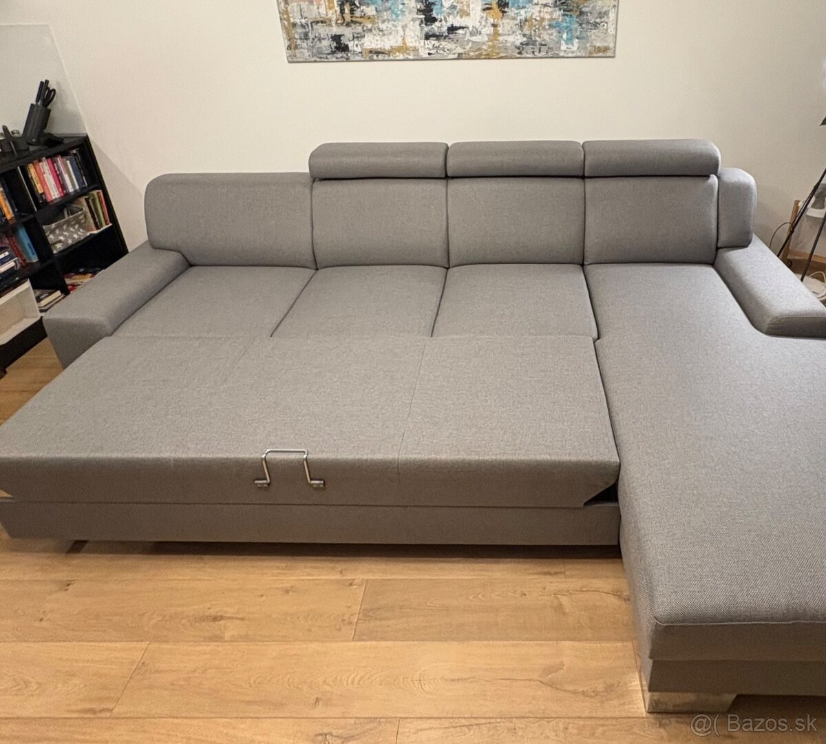 Rohová sedačka, sedacia súprava + taburet REZERVOVANÉ - 2