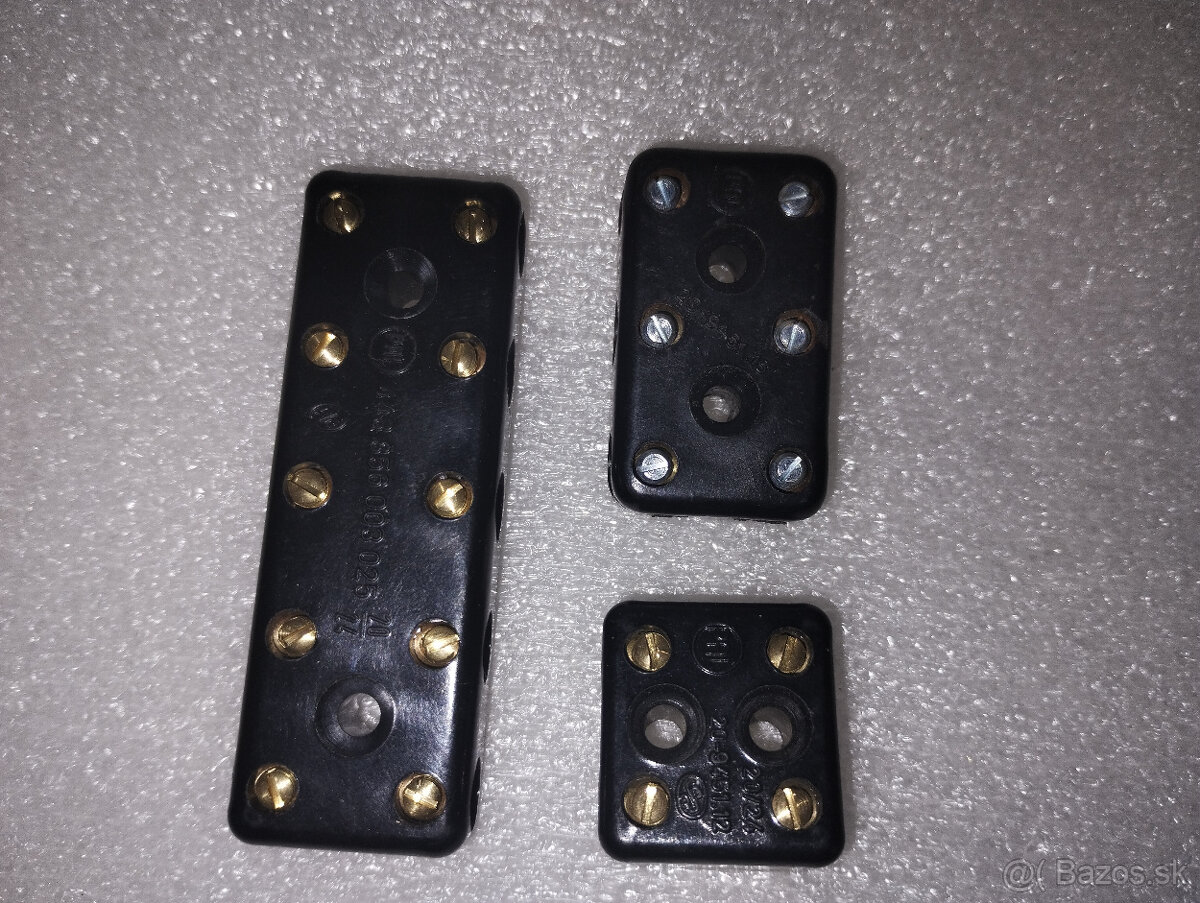 Tatra,Praga,Škoda-svorkovnice elektroinštalácie,bakelitové - 2