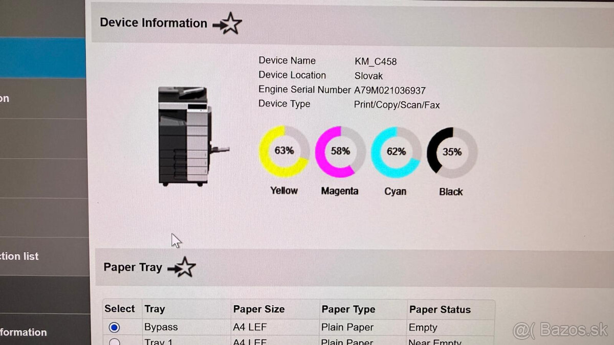 Konica Minolta C458 - farebná A3 - 2
