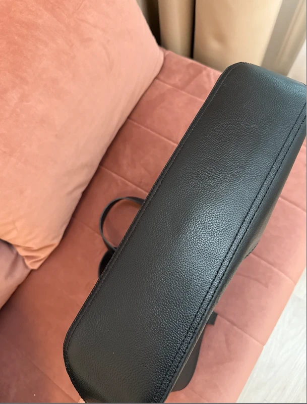 Cierna kozena tote kabelka - 2