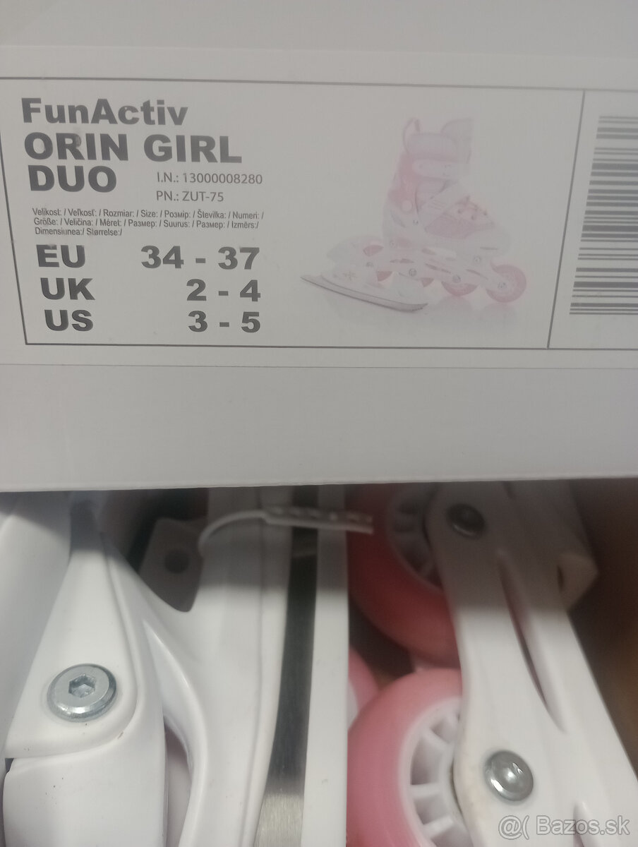 Dievčenské korčule veľkosť 34-37 - 2