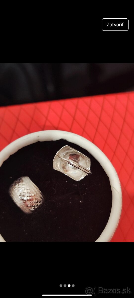 Náušnice biele zlato - 2