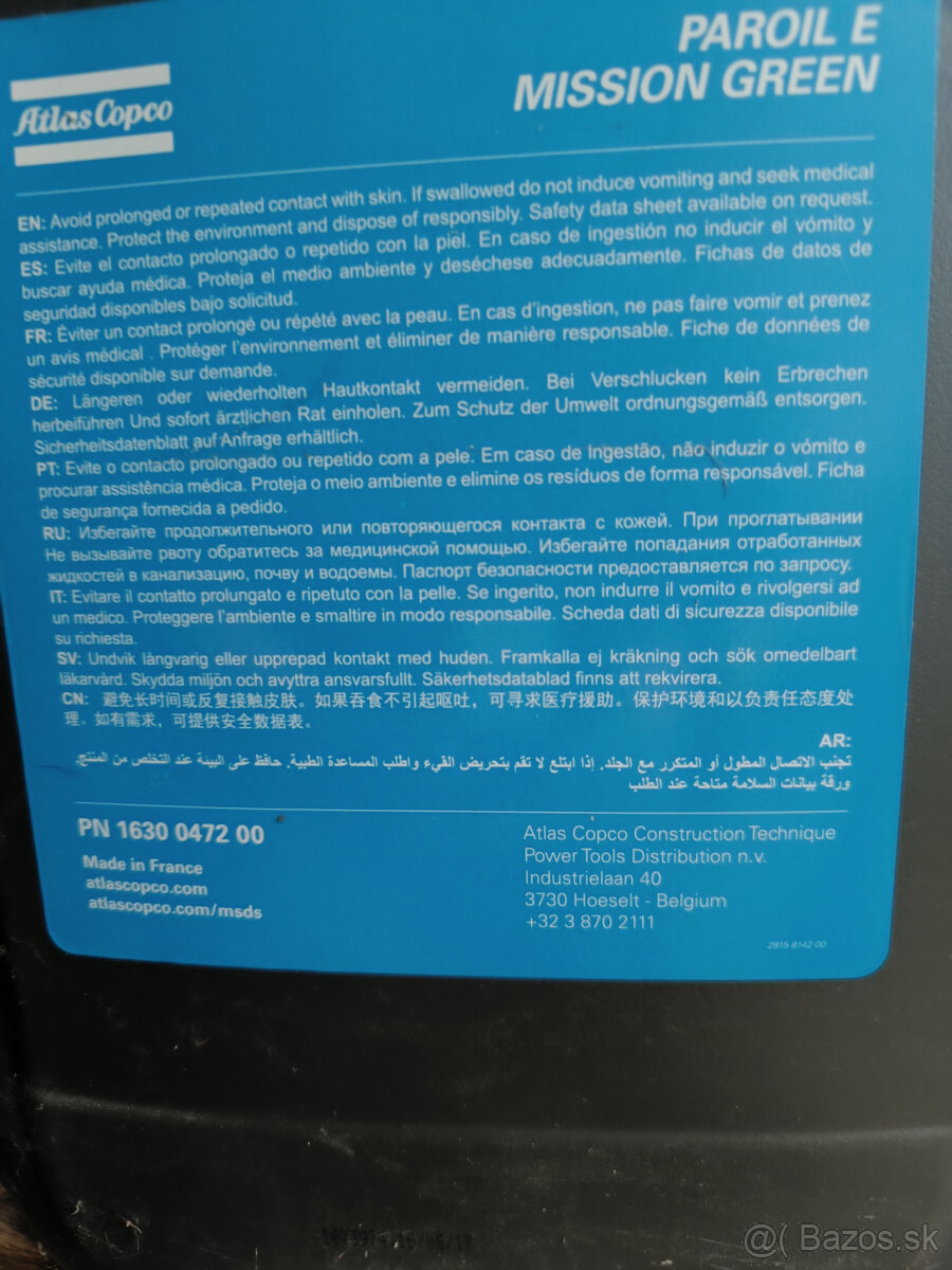 Predám olej Atlas Copco - 2